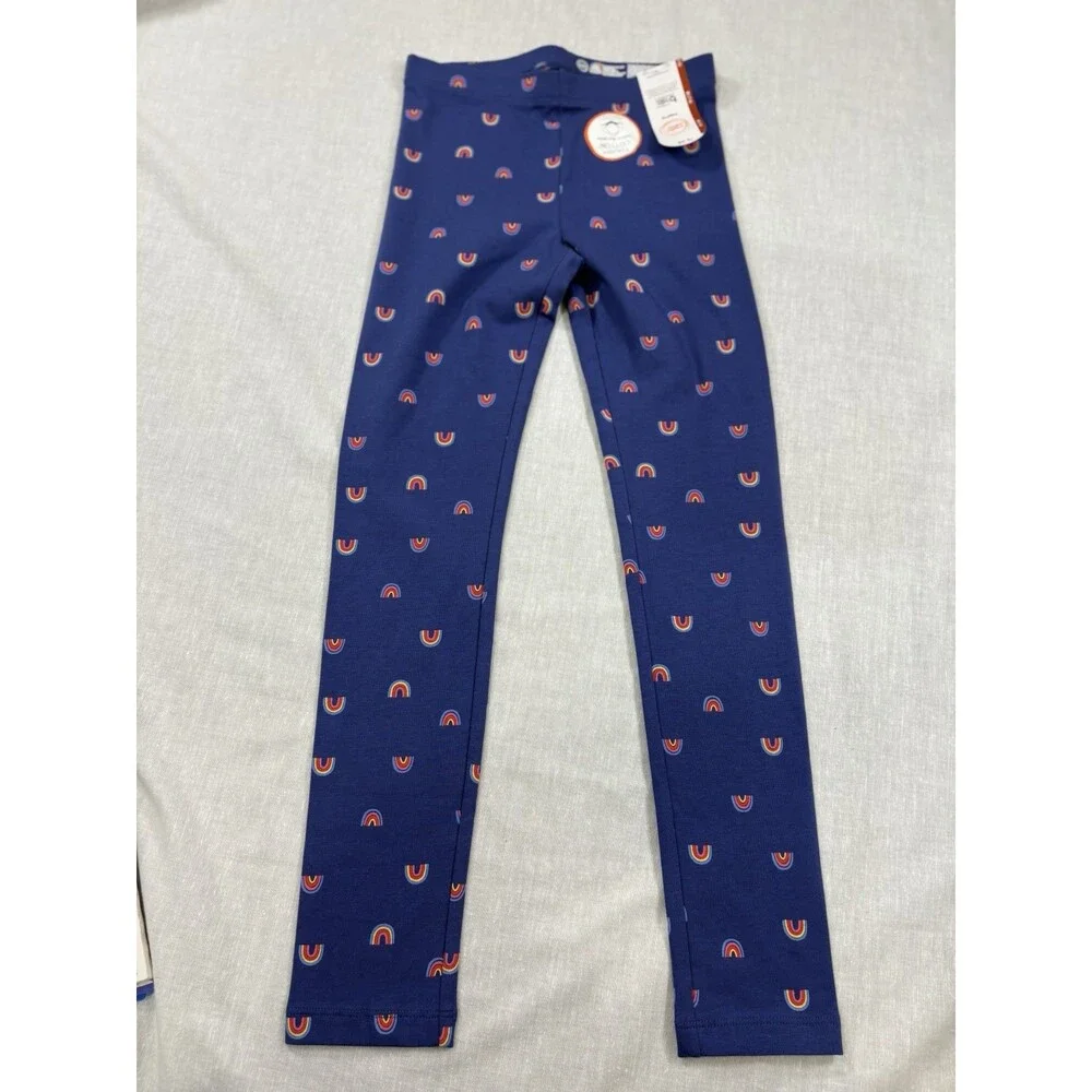 Two Pair Girls Leggings Unicorn/ Rainbow Pattern Size 7